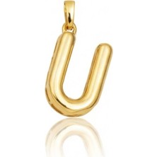 Hakan Mücevherat U Harfi Balon Model Kolye Ucu 14 Ayar