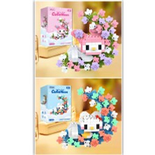 Brıcks Hello Kitty & My Melody Çiçekli Ay Tasarımlı Dekoratif Yapı Blok Ikili Set