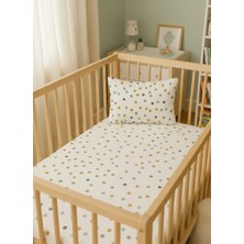 NGN Collection 2'li Set %100 Pamuk Poplin Lastikli Çarşaf ve Yastık Kılıfı Park Yatak | 60X120 cm 35X45 cm