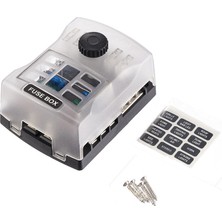 MELLİFERA Tekne Yat Karavan Için Ikaz Işıklı 6'lı Dc Sigorta Kutusu Vidalı Kapak