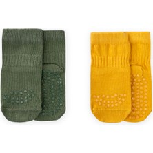 Cigit Ikili Emekleme ve Kaymaz Çorap 1-4 Yaş Hardal Haki