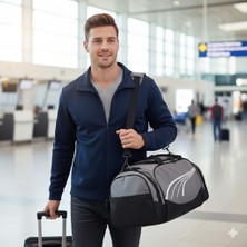 Dadacuq Geniş Iç Hacimli Astarlı Suya Dayanıklı Üç Bölmeli Spor&seyahat Çantası Outdoor