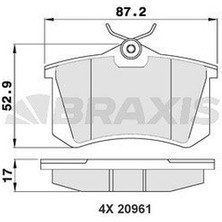 Braxis Arka Fren Balatası Golf4 Bora Audı A1 A3 A4 A6 Cordoba Ibıza