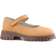 Rakerplus Doğal Gerçek Deri Vizon Kız Çocuk Babet Ayakkabı