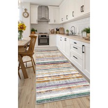 Qatalina Makinede Yıkanabilir Kaymaz Taban Leke Tutmaz Mutfak Halısı Salon Halısı /8003 Dikdörtgen