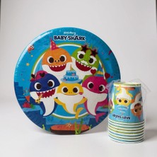 Cadde Süs Baby Shark Temalı 8'li Tabak Bardak Set