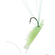 Özbience 5 Adet Fosforlu Karides Jig Kanca 1,2 cm Parlak Yumuşak Sahte Yem