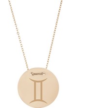 Hakan Mücevherat İkizler Burç 14 Ayar Altın Kolye