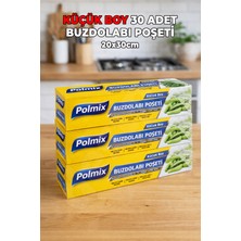 Destpak 30 Adet Küçük Boy Buzdolabı Poşeti - Ekstra Sağlam - Sızdırmaz - Buzluk Poşeti - 20X30CM