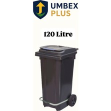 Plastik Metal Pedallı Çöp Konteyneri 120 Litre Konteyner - Isıya Dayanıklı Malzeme -