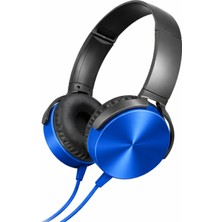 Driton Dk-2 Lacivert Telefon Laptop Bilgisayar Ile Uyumlu 3.5mm Jack Girişli Kablolu Kafa Kulaklık