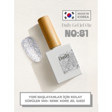 Dailygel Glitter Line Kalıcı Oje – Dy-81 Crystal Veil Silver (Led/uv Uyumlu)