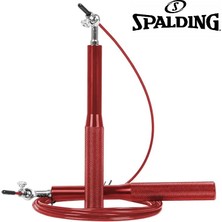 Gus Company SPALDING Kırmızı Çelik Telli Hızlı Atlama Ipi Rulmanlı Alüminyum Ayarlanabilir Crossfit Speed Jump