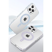 Lunirawear Lunir  Apple iPhone 14 Move Taşlı Magsafe Kapak - Gümüş 889658