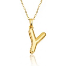 Hakan Mücevherat Y Harfi Balon Model 14 Ayar Altın Kolye