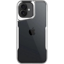 Iphone 16 Kılıf Boyi Silikon Kapak - Gümüş