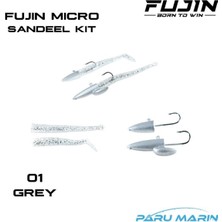 Özbience Micro Sandeel Kit 01 Grey Silikon Yem, Balıkçılık Için Yüksek Performans