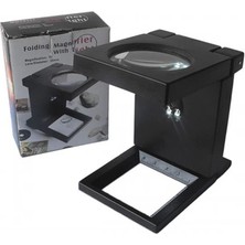 Katlanır Plastık,led Işıklı Test Cıhazı Büyüteç 2.5X90MM