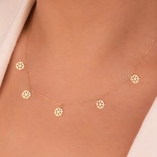 Hakan Mücevherat Kar Tanesi 14 Ayar Altın Minimal Kolye