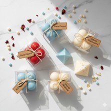 Neyşeligül Hediyelik Mini Bubble Mum Seti - Kına, Sünnet, Mevlüt ve Nikah Için Şeffaf Kutulu & Etiketli - 100 Adet