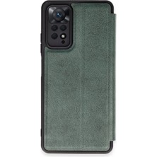 Xiaomi Redmi Note 12 Pro 4g Kılıf Flip Cover - Koyu Yeşil