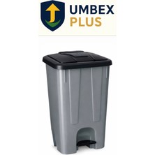 Umbex Plus Plastik Pedallı Çöp Konteyneri 85 Litre Çöp Kovası - Isıya Dayanıklı Malzeme -