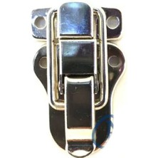 Marsilyan Sandık, Kutu Klipsi, Ön Kilidi - 48X30MM, Nikel, 1 Adet