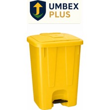 Umbex Plus Plastik Pedallı Çöp Konteyneri 85 Litre Çöp Kovası - Isıya Dayanıklı Malzeme -