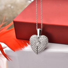 Prof. Nari Zirkon Taşlı Kalp Kolye (Isim Yazılabilir)