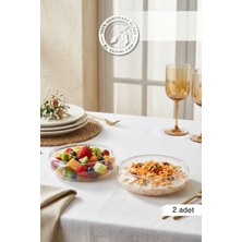 Glamis Selen Concept Simge Model Küçük Boy El Yapımı Cam Salata Kasesi 2'li Set