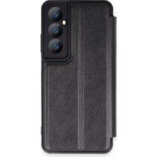 Realme C65 Kılıf Flip Cover - Siyah