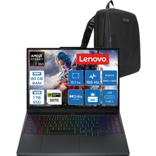 Lenovo Legion 5 15AKP10 Amd Ryzen Aı 7 350 80GB 512GB+512GB SSD 8GB/RTX5070/115W 15.1" Wqxga (2560X1600) OLED 1000NITS 165Hz Freedos Gaming Bilgisayar L83F1002XTRF39 + Zettaçanta