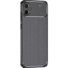 Samsung Galaxy A05 Kılıf Auto Focus Karbon Kapak - Siyah