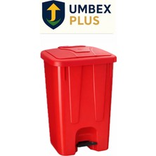 Umbex Plus Plastik Pedallı Çöp Konteyneri 85 Litre Çöp Kovası - Isıya Dayanıklı Malzeme -