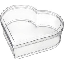 Yorulmaz Ambalaj 24 Adet Kristal Kalp Kapaklı Kase – 500 cc Şeffaf Plastik, Premium Sunum