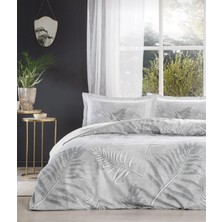 Özdilek Ranforce Frunze Gri Çift Kişilik Nevresim Takımı