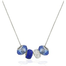 Brezza Lusso Jewelry 925 Ayar Gümüş Azure Elegance Charm Kolye