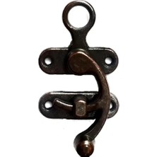 Marsilyan Kancalı Yay Gözü, Ahşap Kutu Klipsi - Büyük, Antik, 1 Adet