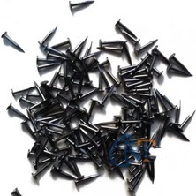 Marsilyan Klips, Menteşe, Ayağı Çivisi 9mm Çelik - Siyah 10GR