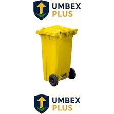 Umbex Tıbbı Atık Plastik Çöp Konteyneri 120 Litre Konteyner - A Isıya Karşı Dayanıklı-