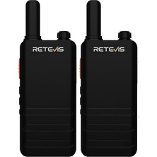 Retevis RT622P PMR446 Lisanssız El Telsizi (2’li Paket) Usb-C Şarjlı, Vox Eller Serbest, 1620MAH Batarya – Siyah