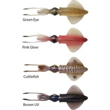 Özbience Parlak Pink Glow Silikon Kalamar Suni Yem, 9.5cm, 5g, 4 Adet