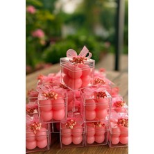 OptiMuM Tasarım 10’lu Mika Kutulu Pembe Mum | Bebek Hediyelik | Mevlit Baby Shower