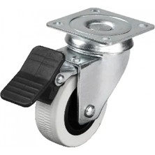 Marsilyan Hts 334 - 50X20 mm Çift Bilyalı Tablalı Frenli Teker 4 Adet