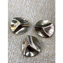 3,8 mm Gold Dalga Model Düğme Seti 3 Ad