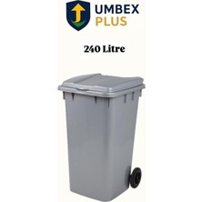 Plastik Metal Pedallı Çöp Konteyneri 240 Litre Konteyner - Isıya Dayanıklı Malzeme -