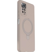 Platin Store Pilatin  Xiaomi Redmi Note 12 Pro 4g Regal Magsafe Standlı Kapak - Çöl Titanyum Zeyd