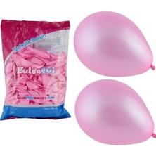 Balonevi Balon Metalik Pembe 100 Lü