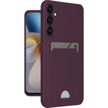 Samsung Galaxy A26 Kılıf Kelvin Kartvizitli Silikon - Derin Mor