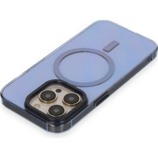 Platin Store Pilatin  iPhone 14 Pro Kılıf Anka Pc Magneticsafe Sert Metal Kapak - Sierra Blue Zeyd